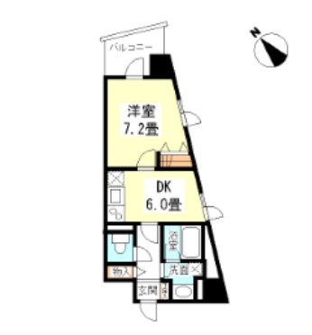 ＴＫフラッツ渋谷608号室の図面