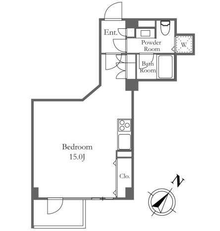 クロスレジデンス三宿503号室の図面