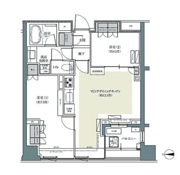 パークハウス東中野リヴゴーシュ223号室の図面