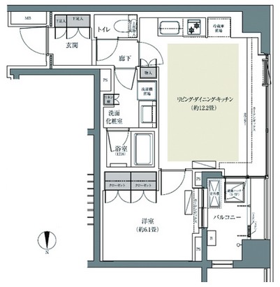 パークハウス東中野リヴゴーシュ224号室の図面