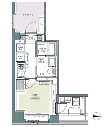 パークハウス東中野リヴゴーシュ315号室の図面