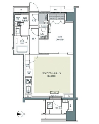 パークハウス東中野リヴゴーシュ415号室の図面