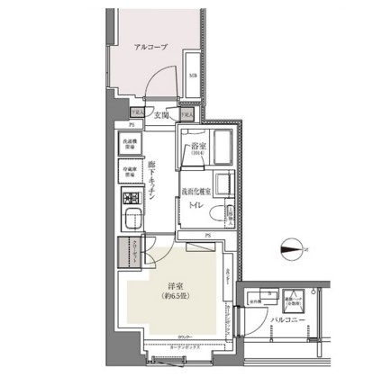 パークハウス東中野リヴゴーシュ513号室の図面