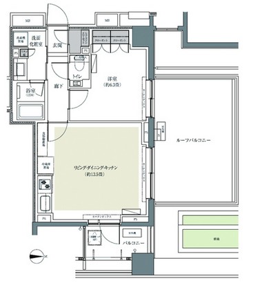 パークハウス東中野リヴゴーシュ514号室の図面