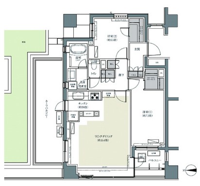 パークハウス東中野リヴゴーシュ515号室の図面