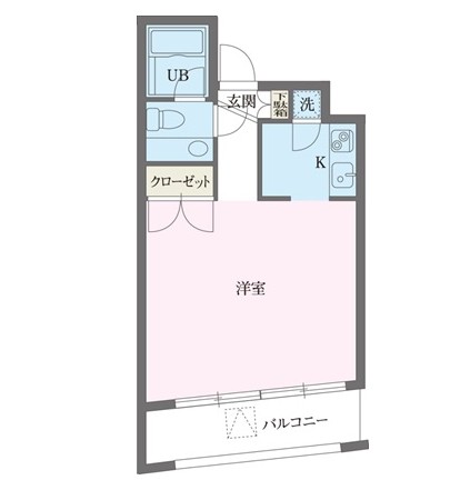 パークフロント西新宿401号室の図面