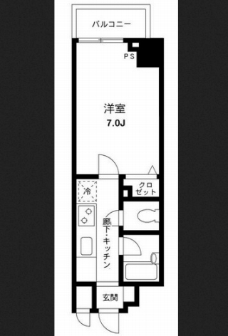 プライムアーバン飯田橋602号室の図面