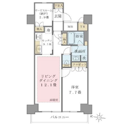 Ｂｒｉｌｌｉａ　ｉｓｔ　東雲キャナルコート1004号室