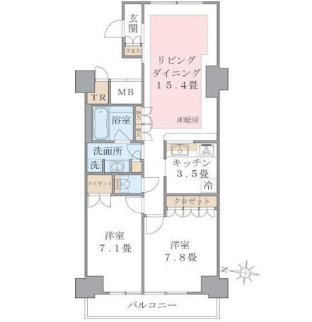 Ｂｒｉｌｌｉａ　ｉｓｔ　東雲キャナルコート1307号室