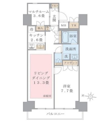 Ｂｒｉｌｌｉａ　ｉｓｔ　東雲キャナルコート913号室の図面