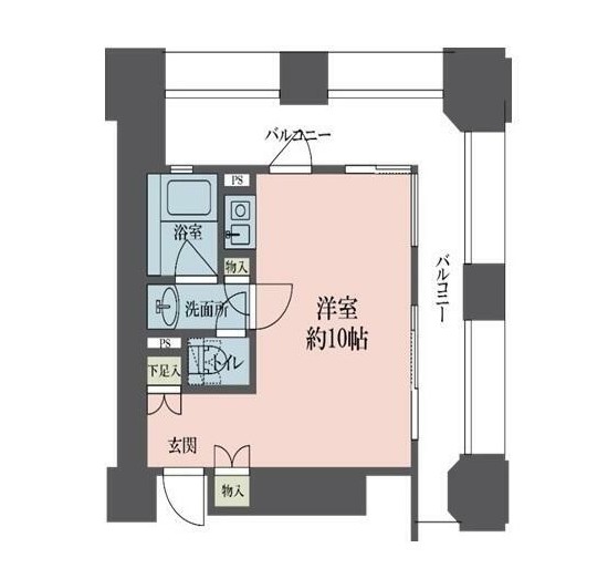 ルネ新宿御苑タワー1003号室の図面