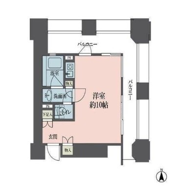 ルネ新宿御苑タワー603号室の図面