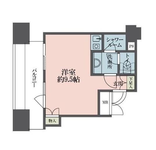 ルネ新宿御苑タワー809号室の図面