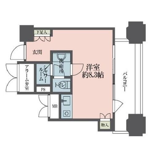 ルネ新宿御苑タワー905号室の図面