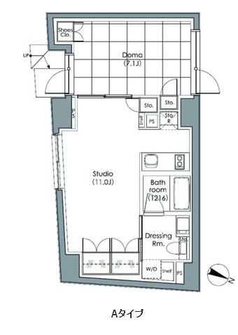 パークハビオ駒沢大学101号室の図面