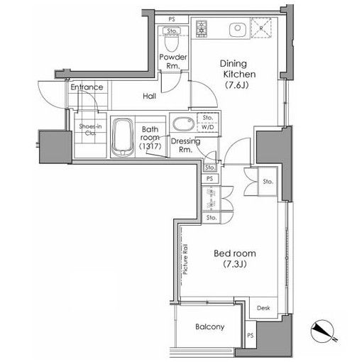 パークハビオ水天宮前203号室