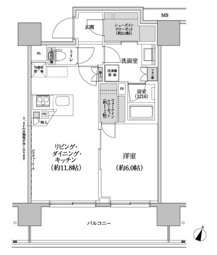 パークハビオ渋谷本町レジデンス323号室の図面