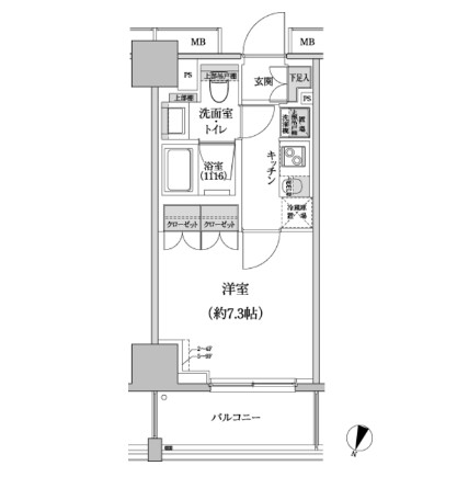 パークハビオ渋谷本町レジデンス604号室の図面