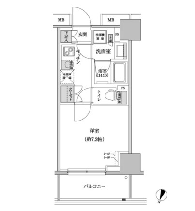 パークハビオ渋谷本町レジデンス705号室の図面