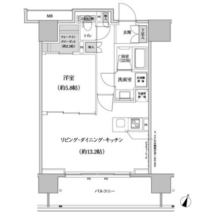 パークハビオ渋谷本町レジデンス725号室の図面