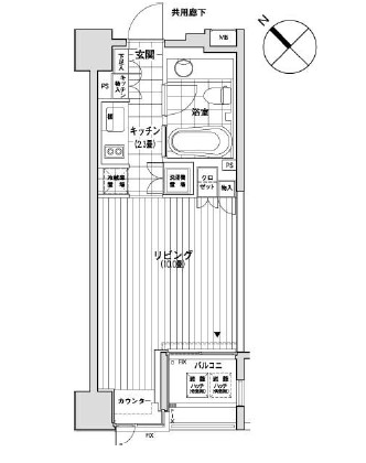 カスタリア銀座205号室の図面