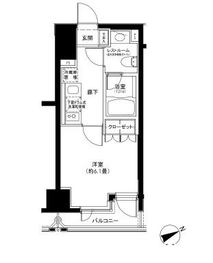 カスタリア日本橋703号室の図面