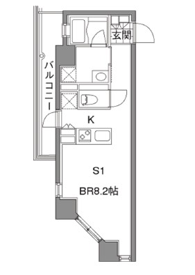 カスタリア新宿夏目坂206号室の図面
