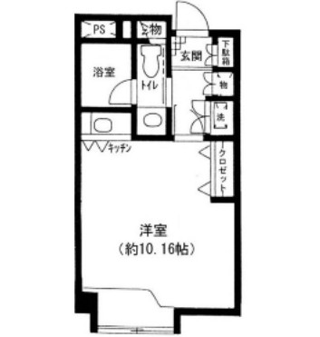 原宿東急アパートメント104号室の図面
