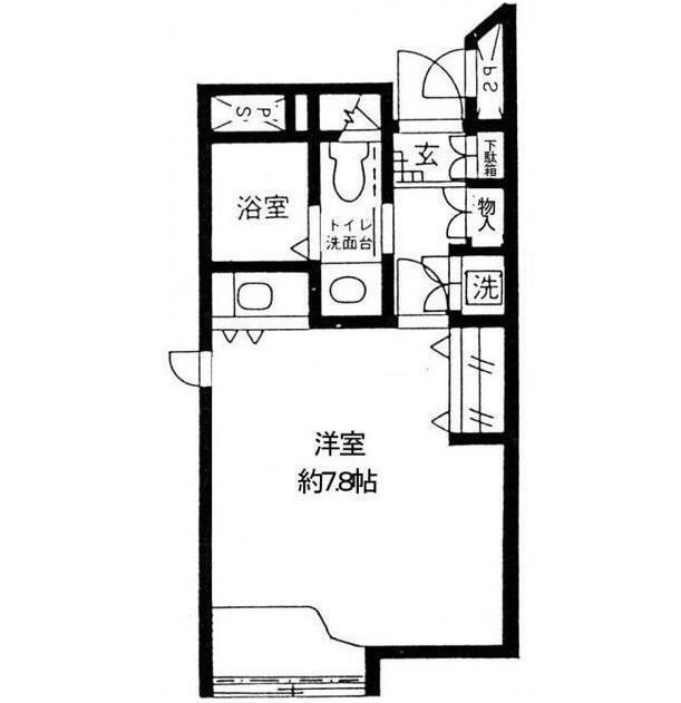 原宿東急アパートメント208号室の図面