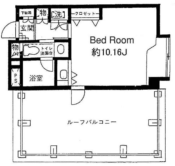 原宿東急アパートメント305号室の図面