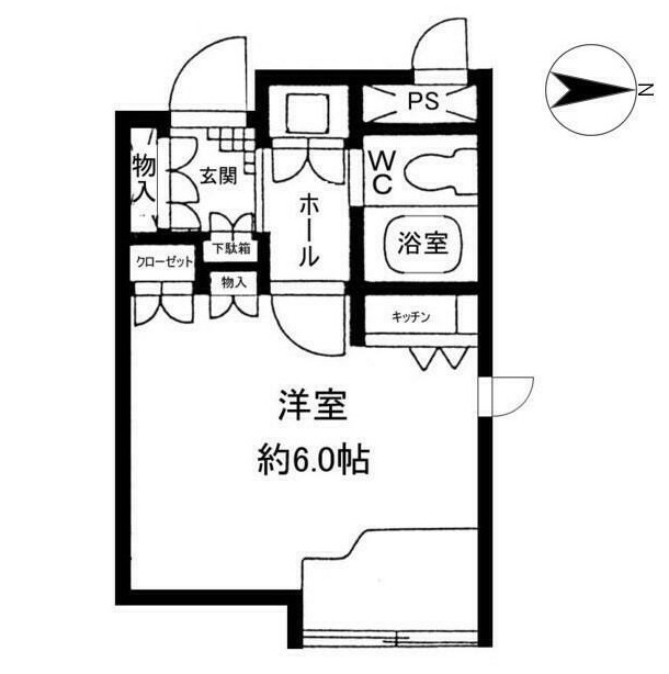 原宿東急アパートメント308号室の図面