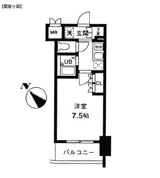 レジディア幡ヶ谷302号室の図面