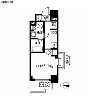 レジディア新宿イーストⅢ304号室の図面