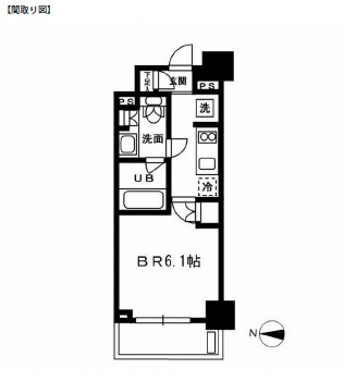 レジディア新宿イーストⅢ602号室の図面