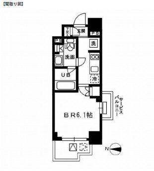 レジディア新宿イーストⅢ704号室の図面