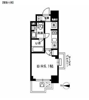 レジディア新宿イーストⅢ804号室の図面