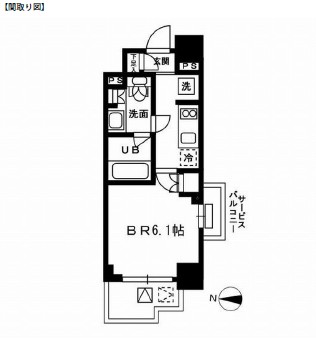 レジディア新宿イーストⅢ904号室の図面