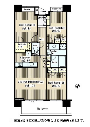 クラッサ目黒604号室の図面
