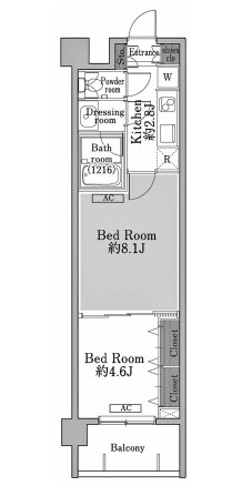 メゾン・ド・コリーヌ市ヶ谷208号室の図面
