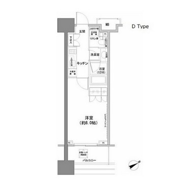 パークハビオ西新宿1104号室の図面