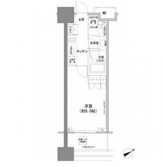 パークハビオ西新宿1402号室の図面