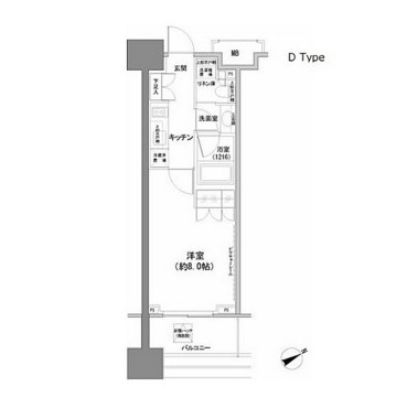 パークハビオ西新宿1404号室の図面