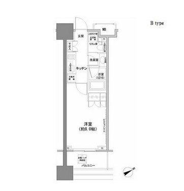 パークハビオ西新宿202号室の図面