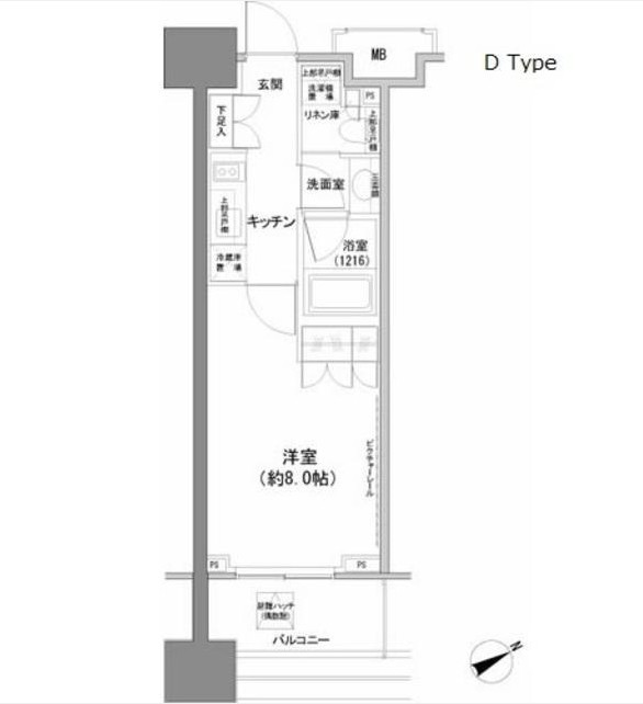 パークハビオ西新宿304号室の図面
