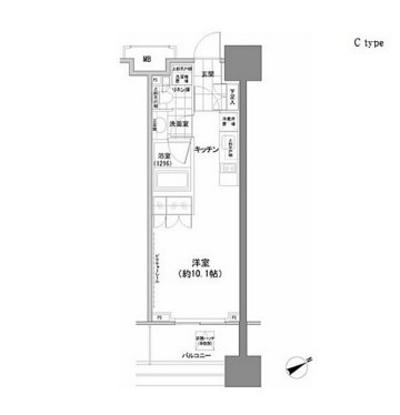パークハビオ西新宿603号室の図面
