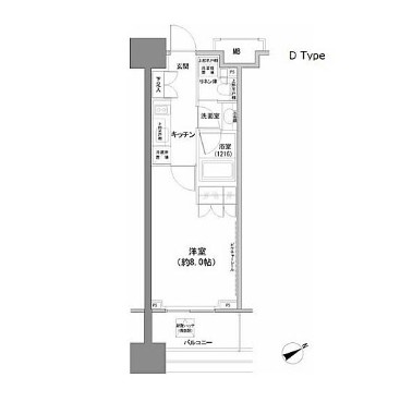 パークハビオ西新宿704号室の図面