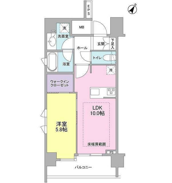 リヴェール赤坂803号室の図面