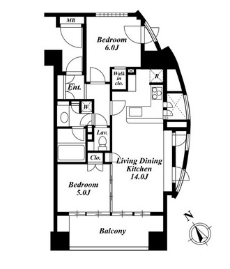 プレミアロッソ1103号室の図面