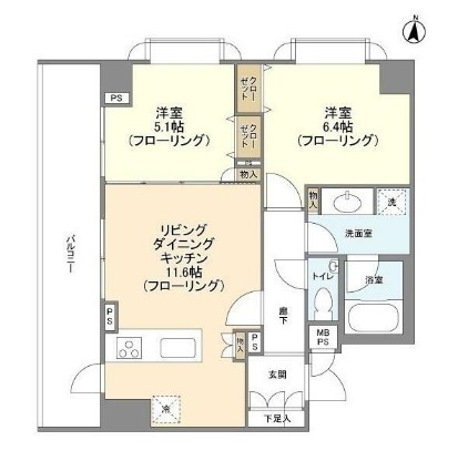 ＨＦ白金高輪レジデンス507号室の図面