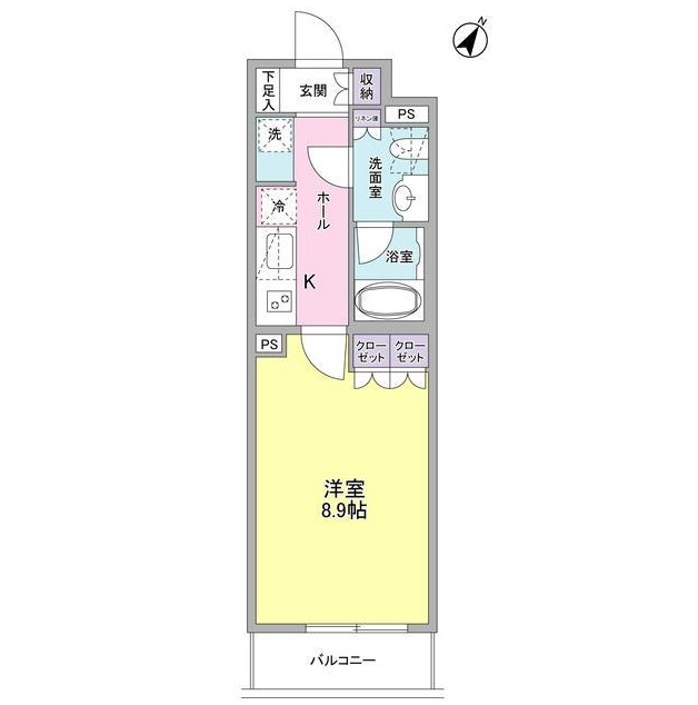 ヴィセオ幡ヶ谷203号室の図面